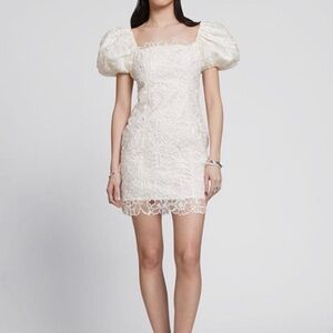 & Other Stories Bubble Sleeve Floral Organza Mini Dress Size EU 40 fits like a 8